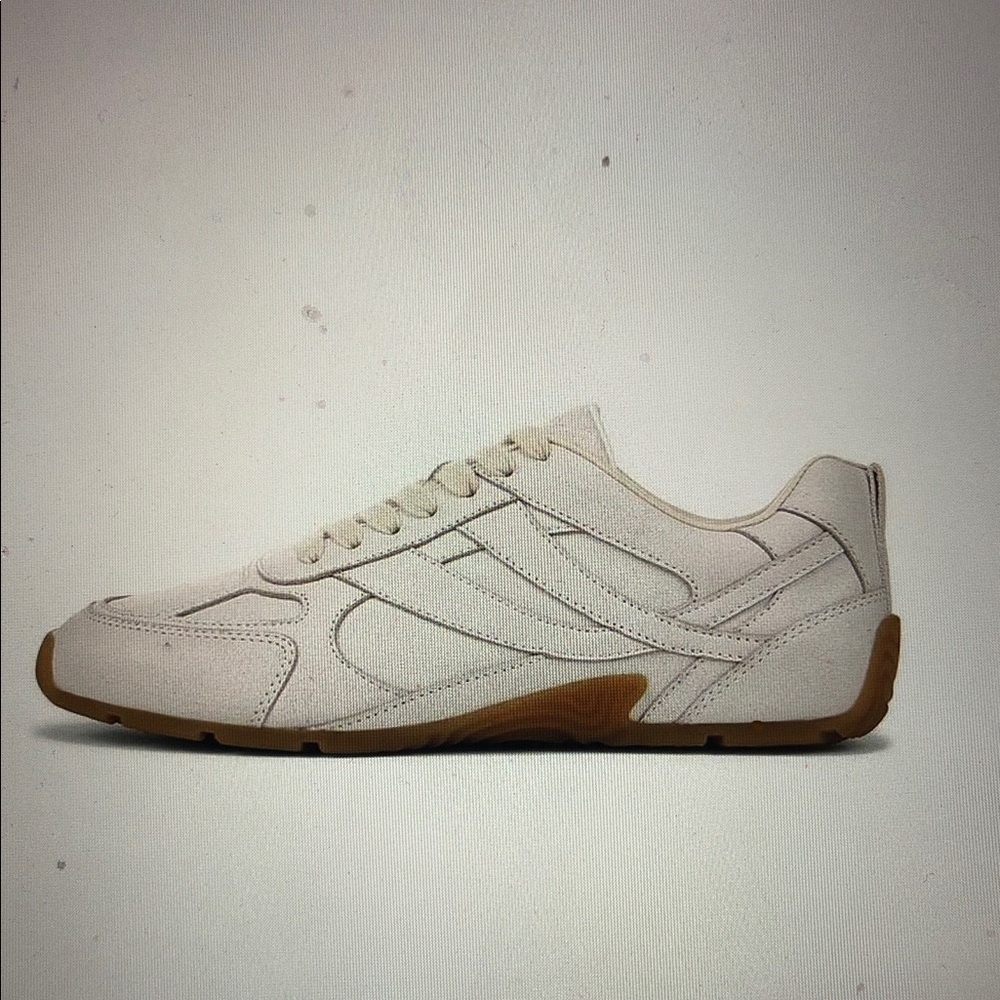 VINCE Mojave White Leather Trainer Sneakers Size 8.5